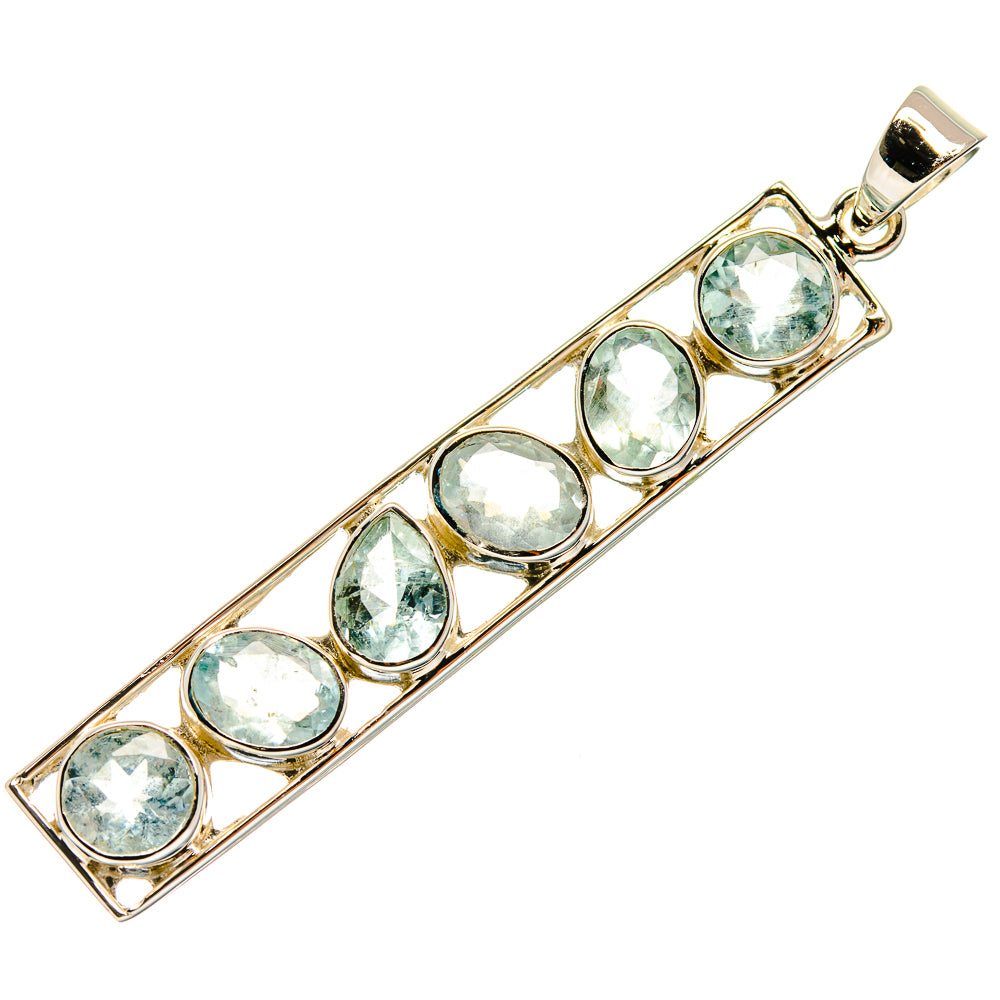 Blue Topaz Pendants handcrafted by Anasilvercos - PD24875 - Photo 2