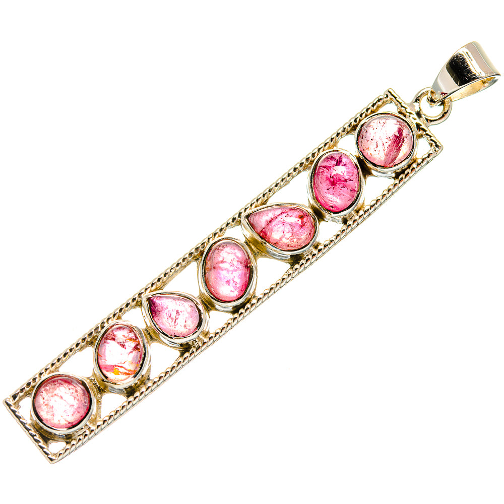 Pink Tourmaline Pendants handcrafted by Anasilvercos - PD24878 - Photo 2
