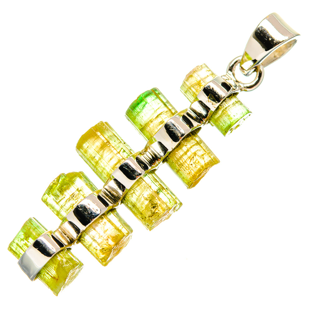 Green Tourmaline Pendants handcrafted by Anasilvercos - PD24880 - Photo 2