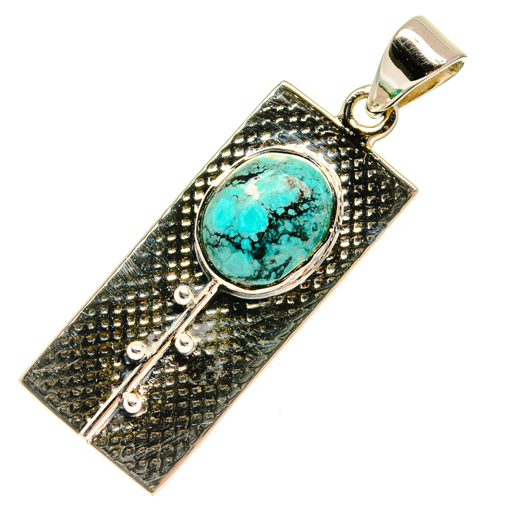 Tibetan Turquoise Pendants handcrafted by Anasilvercos - PD24891 - Photo 2