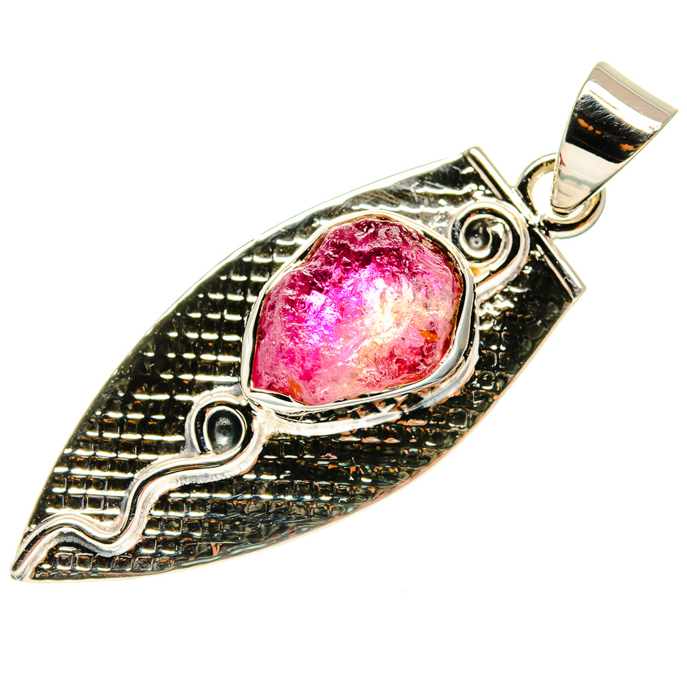 Pink Tourmaline Pendants handcrafted by Anasilvercos - PD24908 - Photo 2