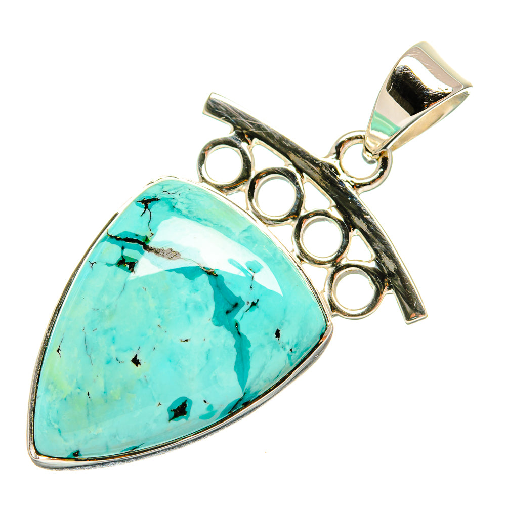 Tibetan Turquoise Pendants handcrafted by Anasilvercos - PD24918 - Photo 2