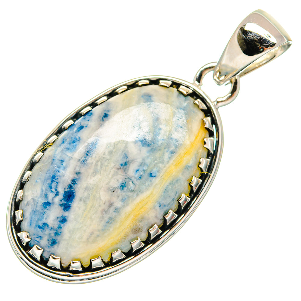 Blue Scheelite Pendants handcrafted by Anasilvercos - PD24960 - Photo 2
