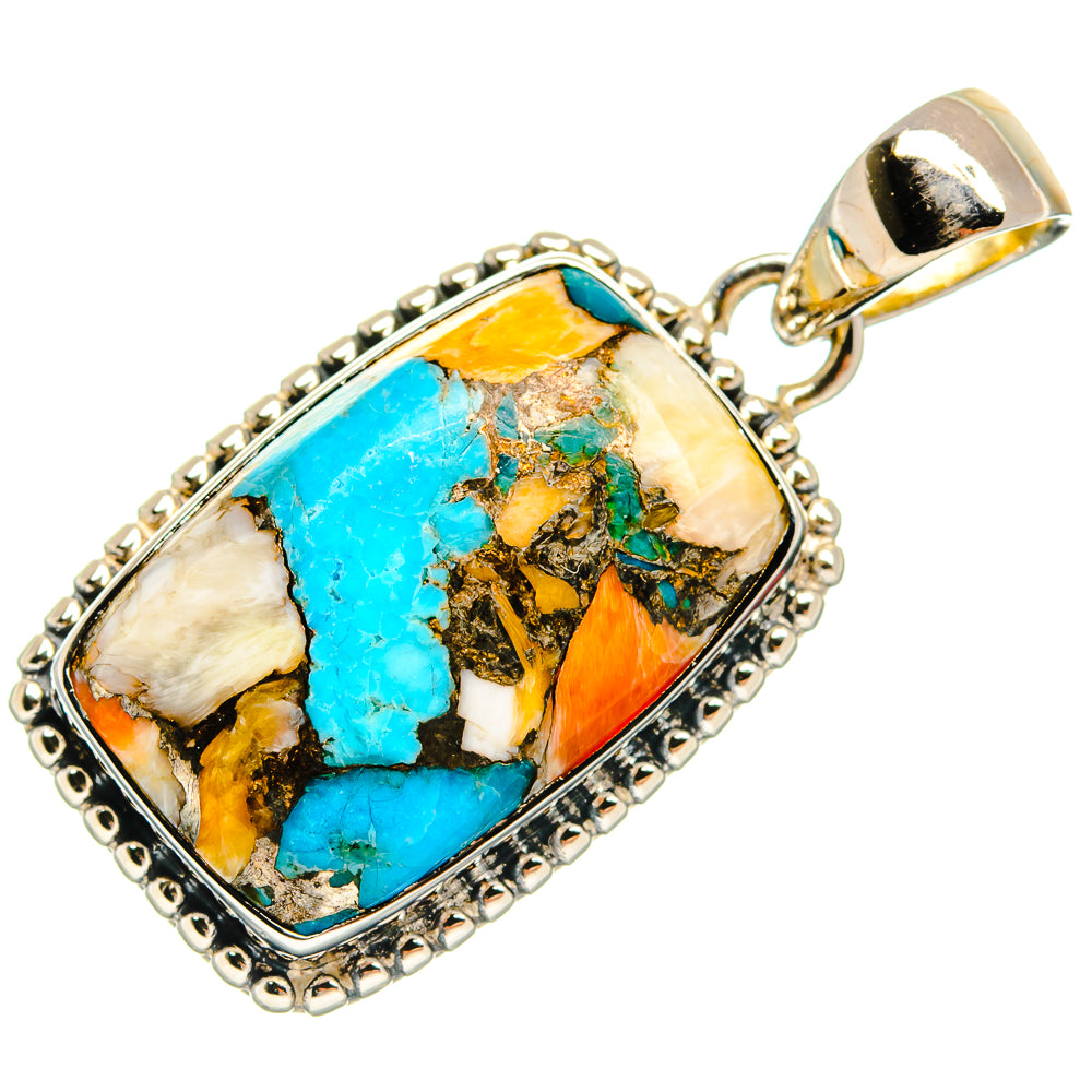 Spiny Oyster Turquoise Pendants handcrafted by Anasilvercos - PD24969 - Photo 2