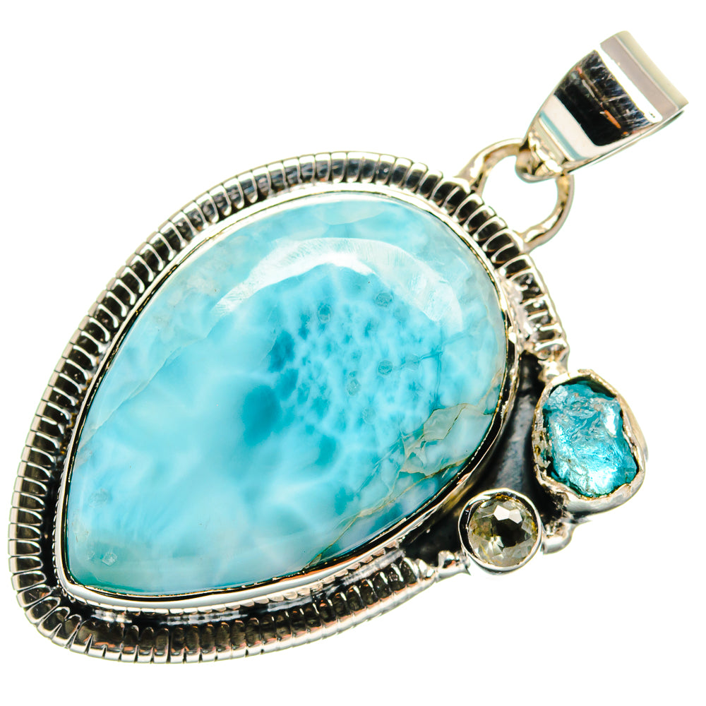 Larimar Pendants handcrafted by Anasilvercos - PD24971 - Photo 2