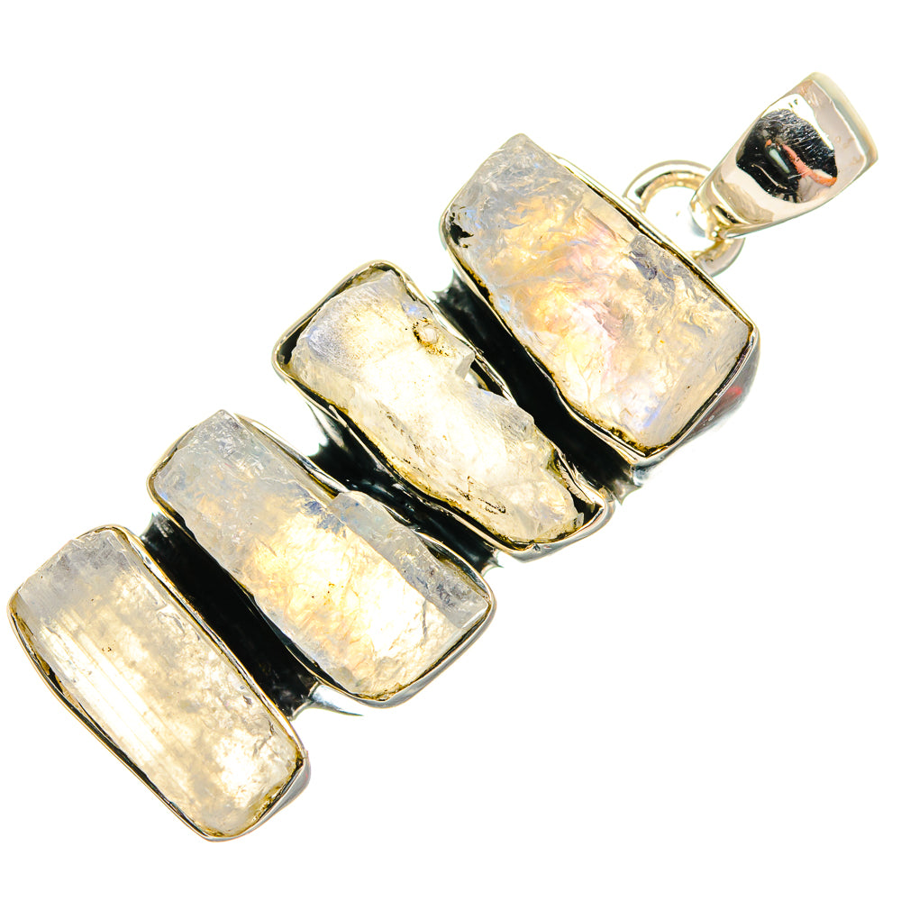 Rainbow Moonstone Pendants handcrafted by Anasilvercos - PD25003 - Photo 2