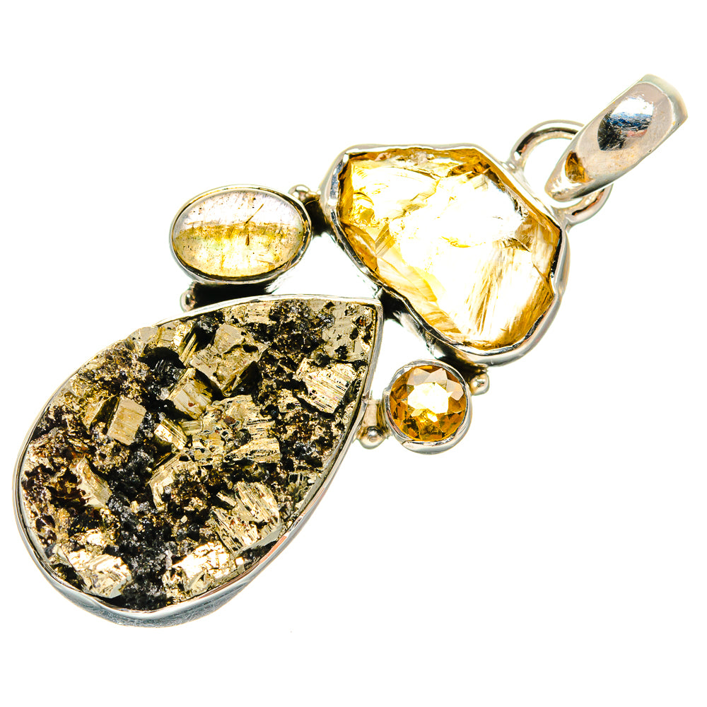 Pyrite Pendants handcrafted by Anasilvercos - PD25011 - Photo 2