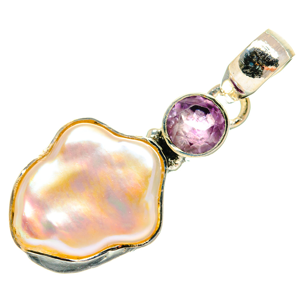 Mother Of Pearl Pendants handcrafted by Anasilvercos - PD25032 - Photo 2