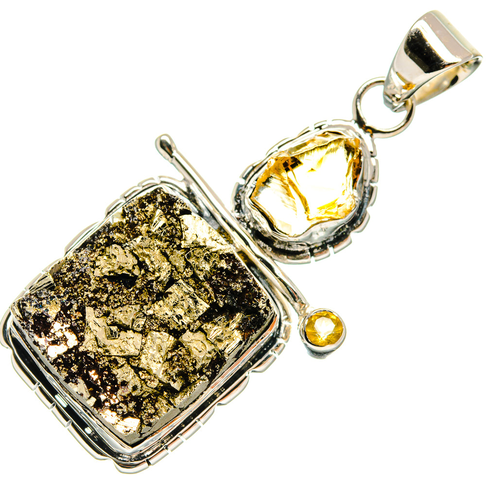 Pyrite Pendants handcrafted by Anasilvercos - PD25040 - Photo 2