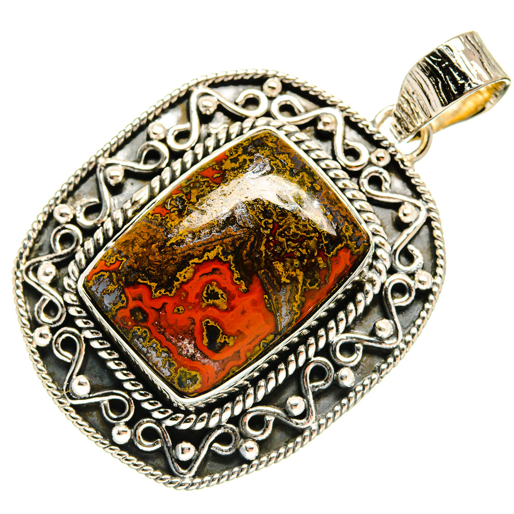 Moroccan Agate Pendants handcrafted by Anasilvercos - PD25051 - Photo 2