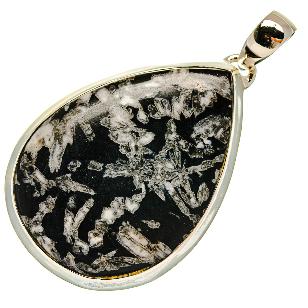 Chrysanthemum Stone Pendants handcrafted by Anasilvercos - PD25058 - Photo 2