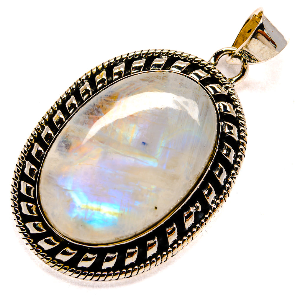 Rainbow Moonstone Pendants handcrafted by Anasilvercos - PD25069 - Photo 2