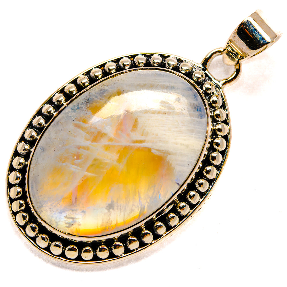 Rainbow Moonstone Pendants handcrafted by Anasilvercos - PD25072 - Photo 2
