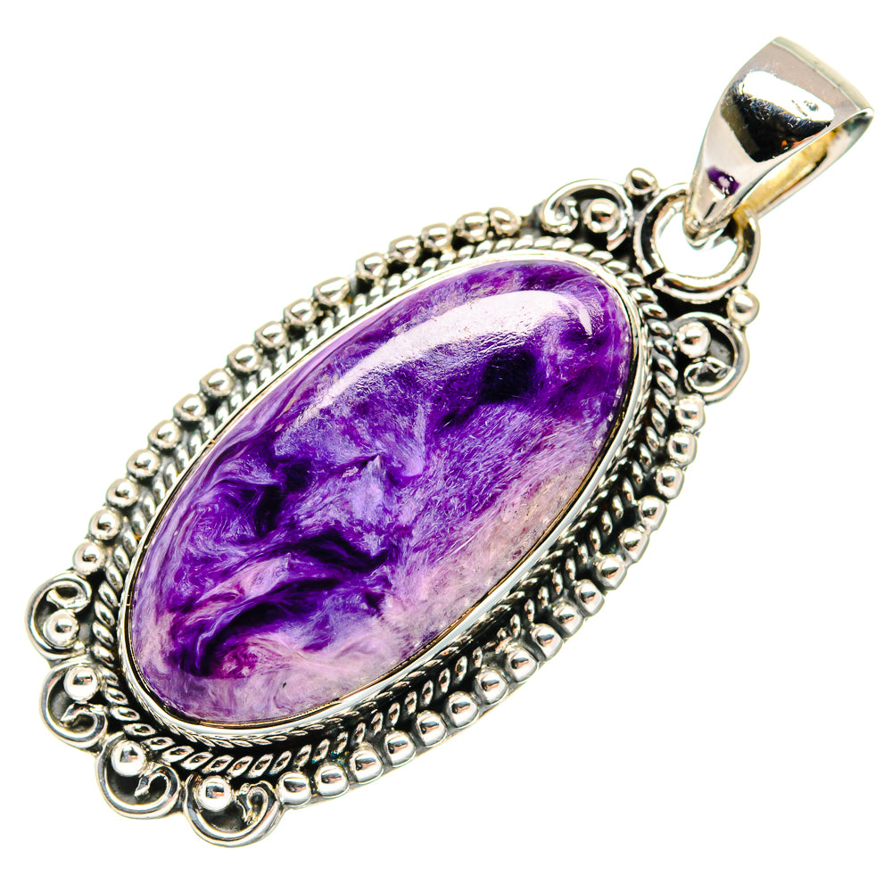 Charoite Pendants handcrafted by Anasilvercos - PD25077 - Photo 2