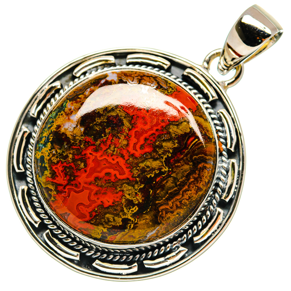 Moroccan Agate Pendants handcrafted by Anasilvercos - PD25087 - Photo 2