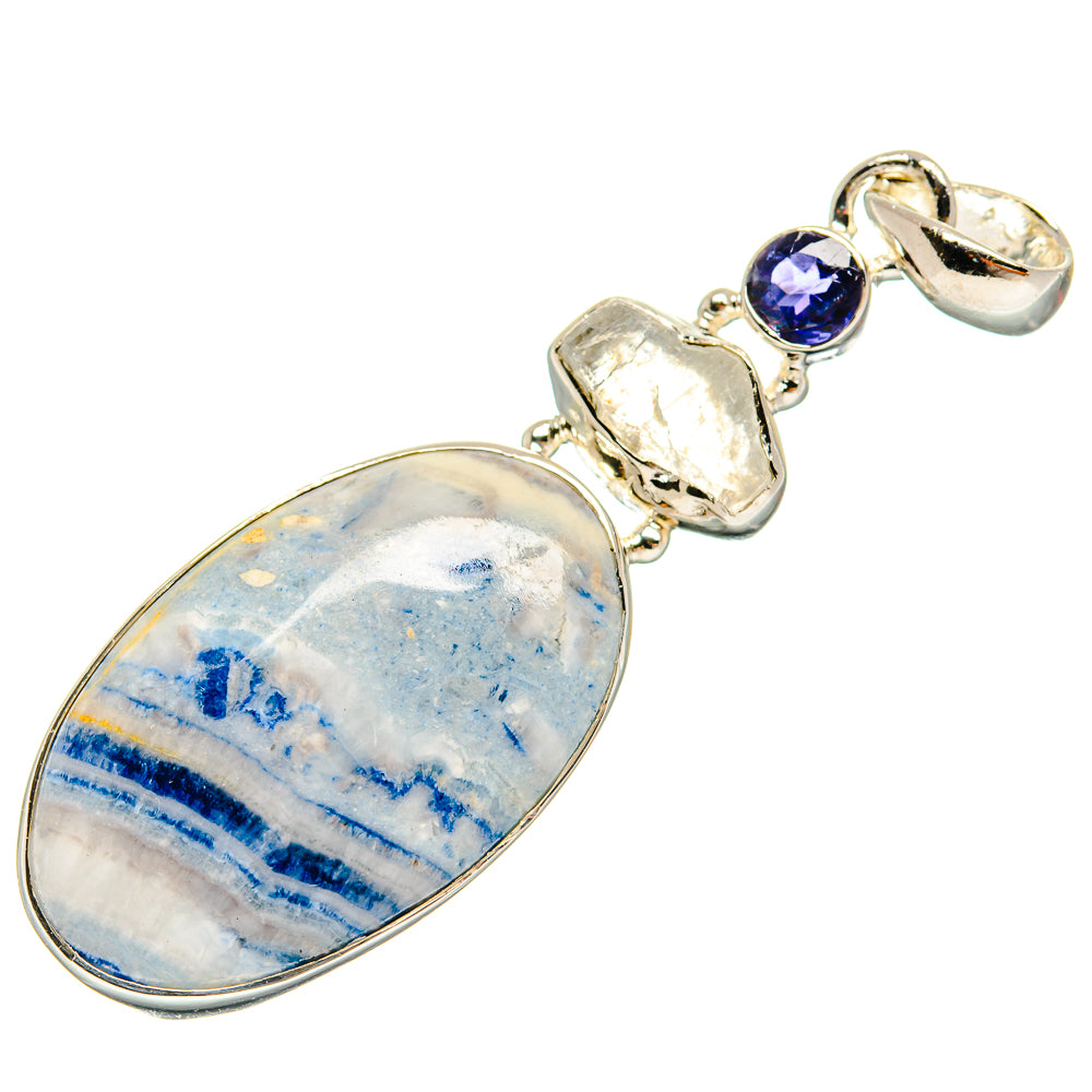 Blue Scheelite Pendants handcrafted by Anasilvercos - PD25114 - Photo 2