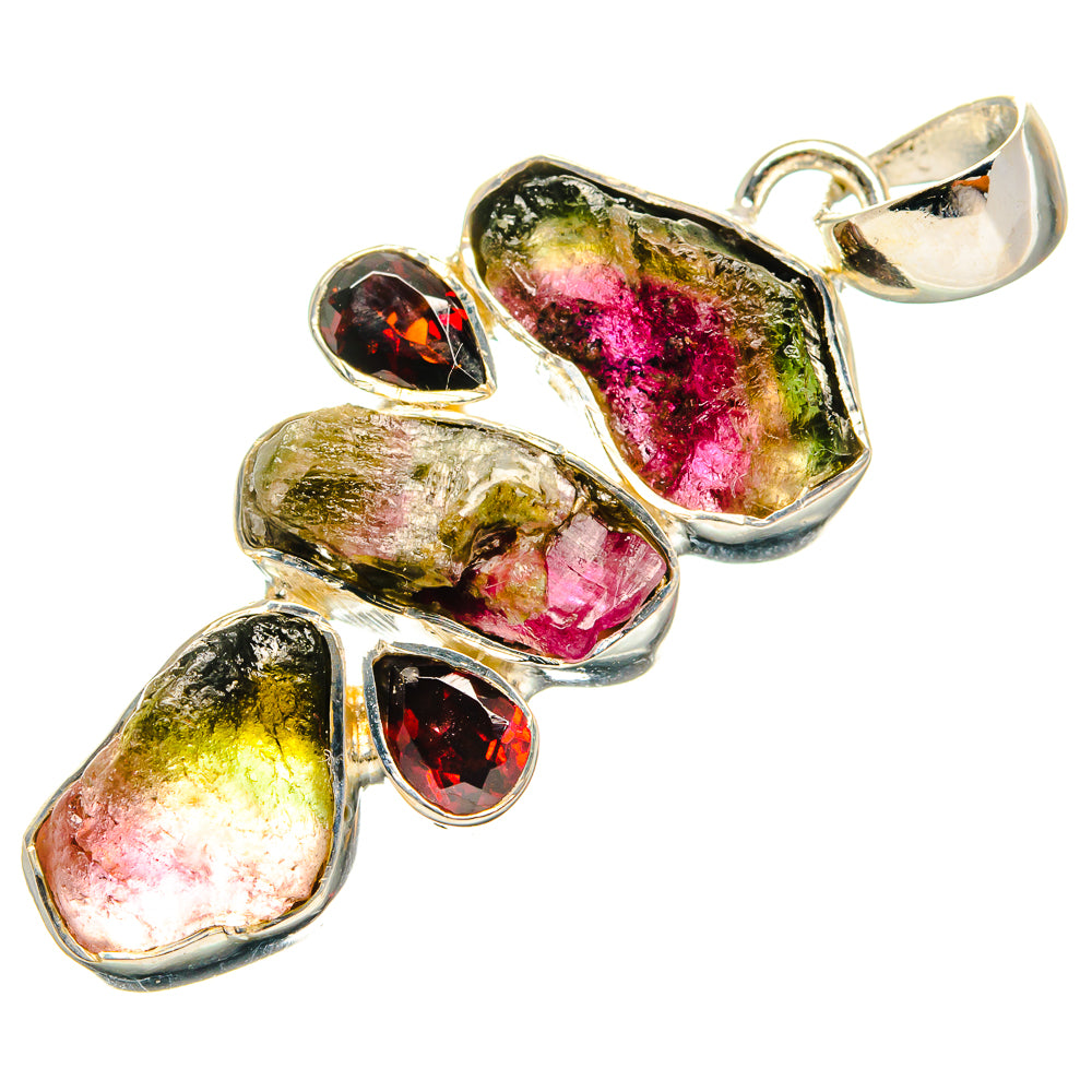 Watermelon Tourmaline Pendants handcrafted by Anasilvercos - PD25126 - Photo 2