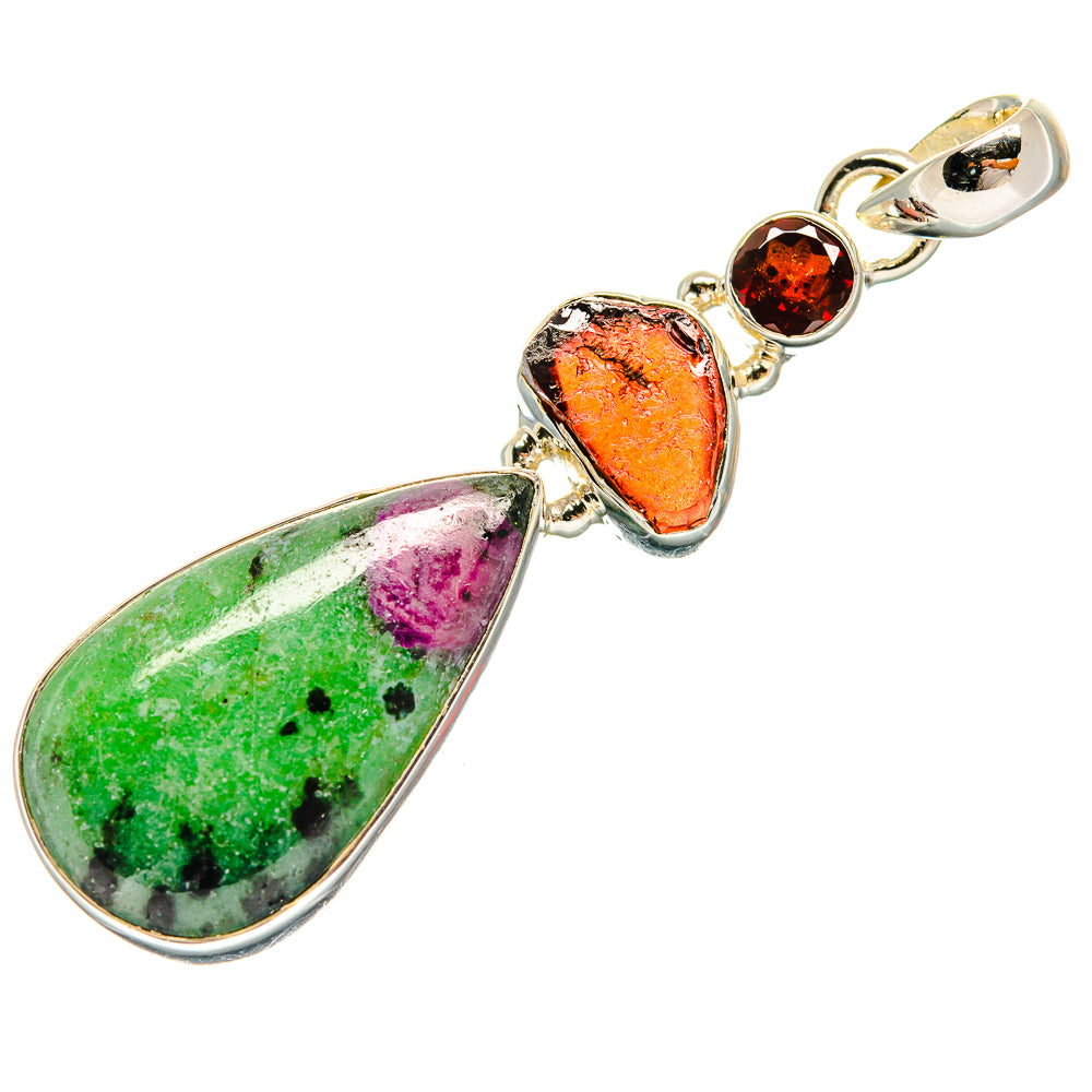 Ruby Zoisite Pendants handcrafted by Anasilvercos - PD25141 - Photo 2
