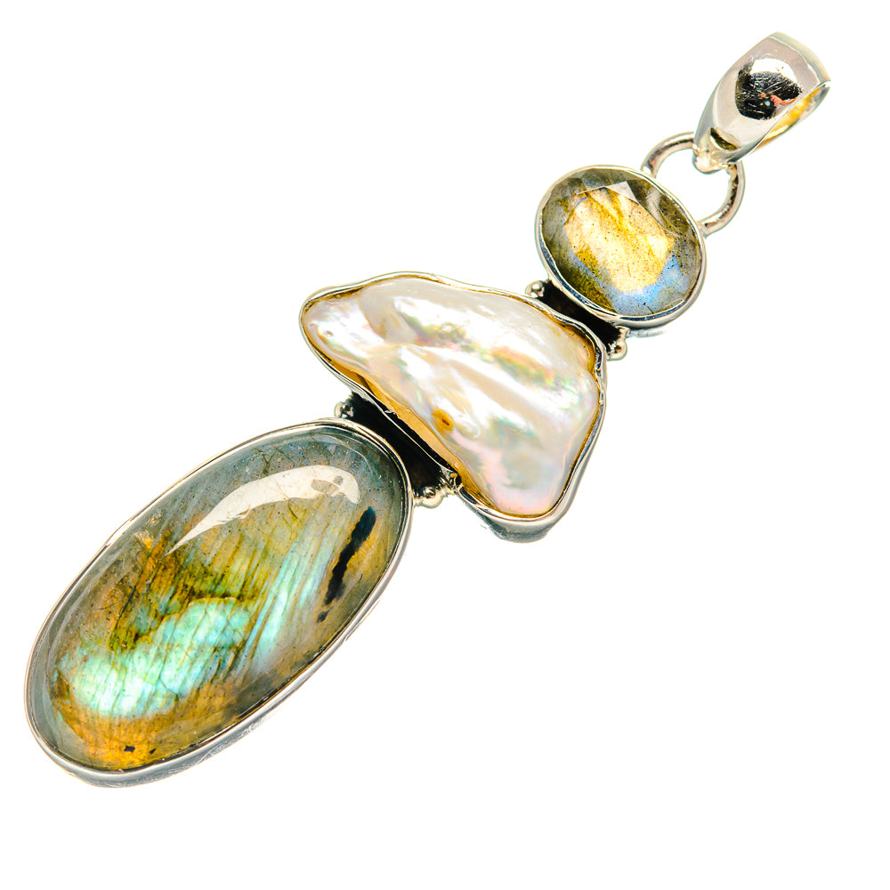 Labradorite Pendants handcrafted by Anasilvercos - PD25146 - Photo 2