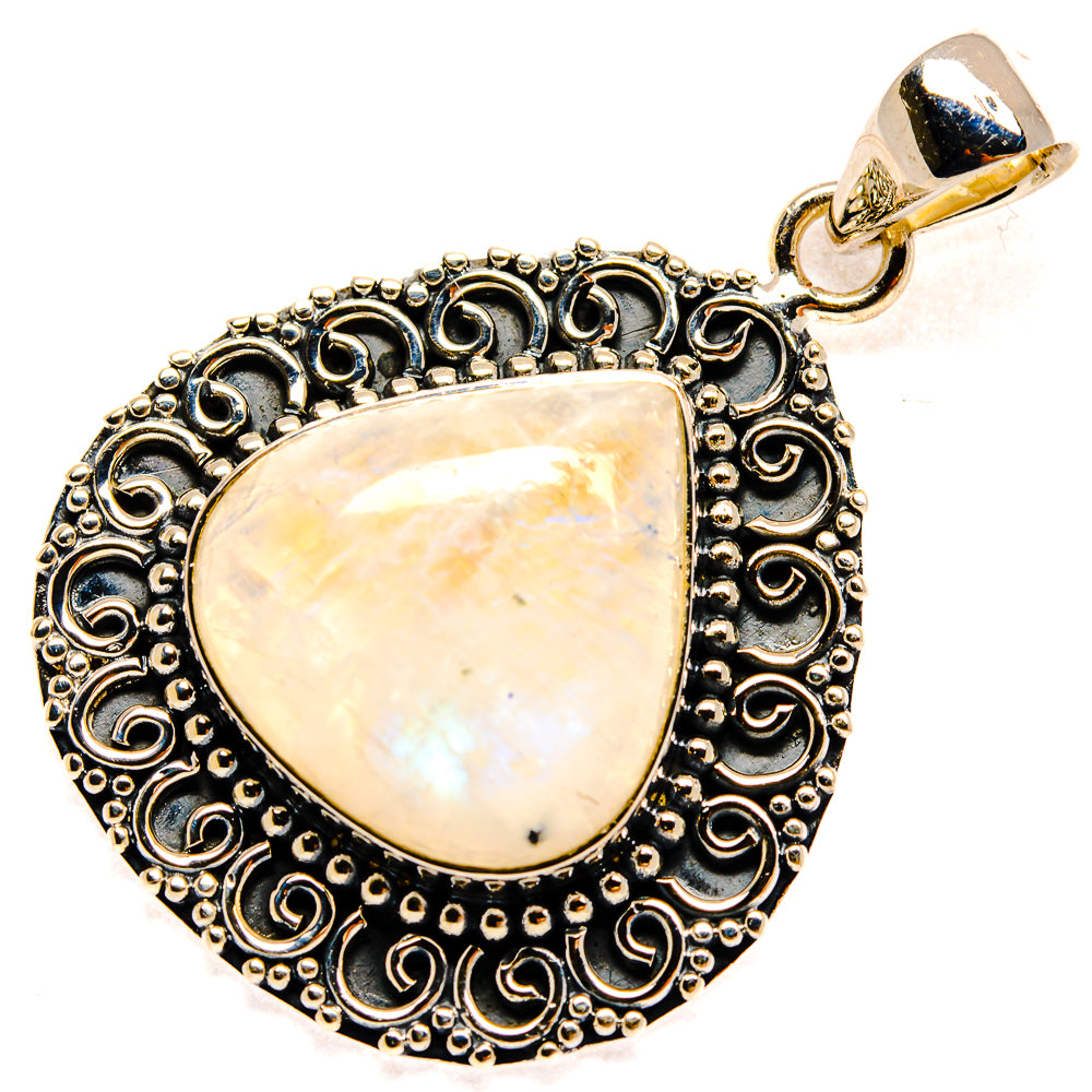 Rainbow Moonstone Pendants handcrafted by Anasilvercos - PD25211 - Photo 2