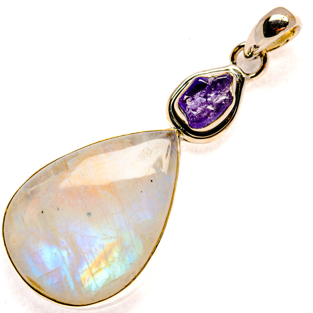 Rainbow Moonstone Pendants handcrafted by Anasilvercos - PD25213 - Photo 2