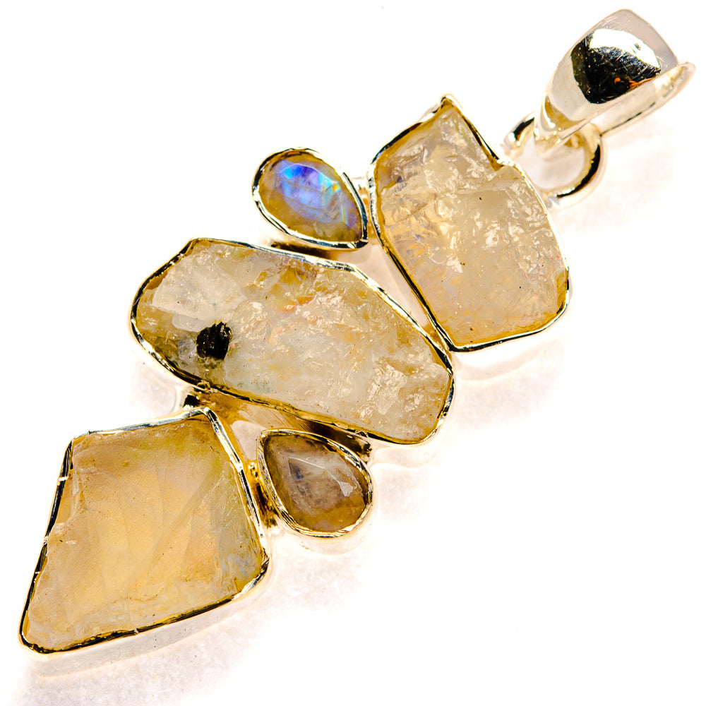 Rainbow Moonstone Pendants handcrafted by Anasilvercos - PD25214 - Photo 2