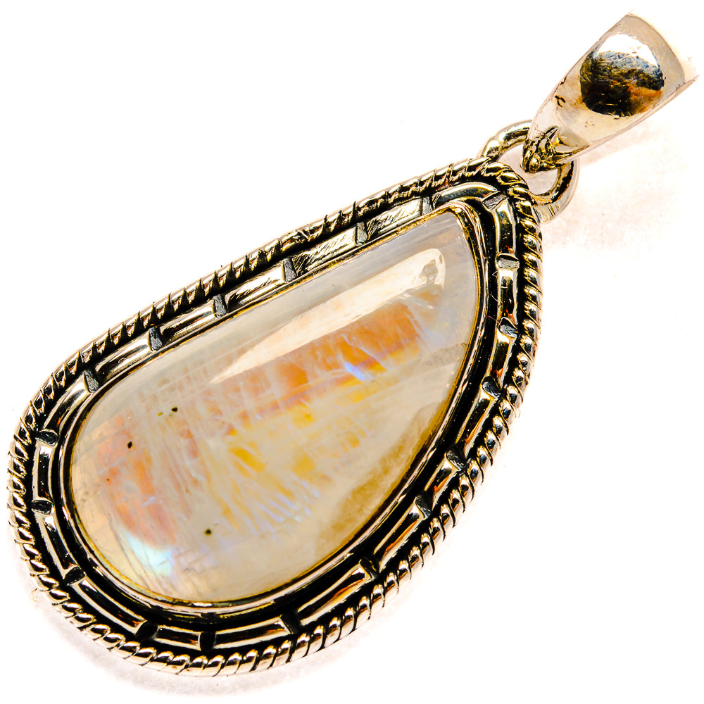Rainbow Moonstone Pendants handcrafted by Anasilvercos - PD25218 - Photo 2