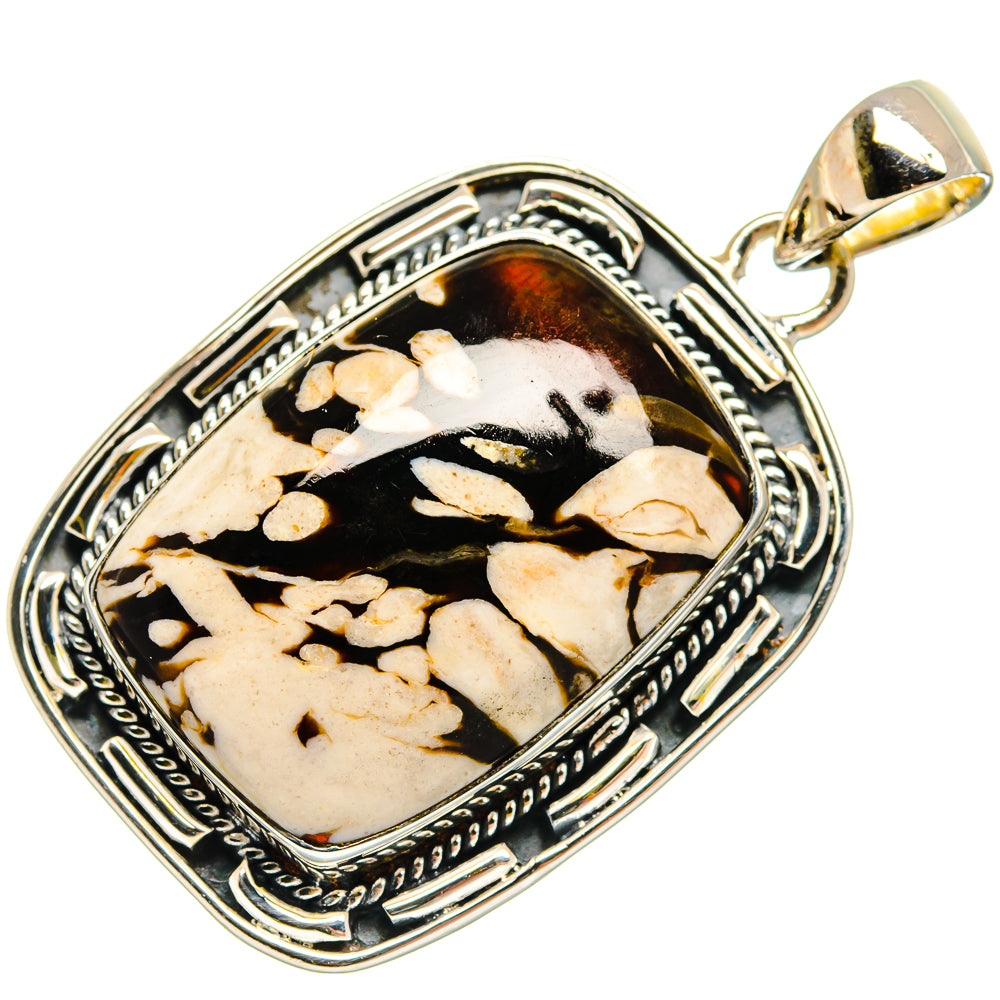 Peanut Wood Jasper Pendants handcrafted by Anasilvercos - PD25223 - Photo 2