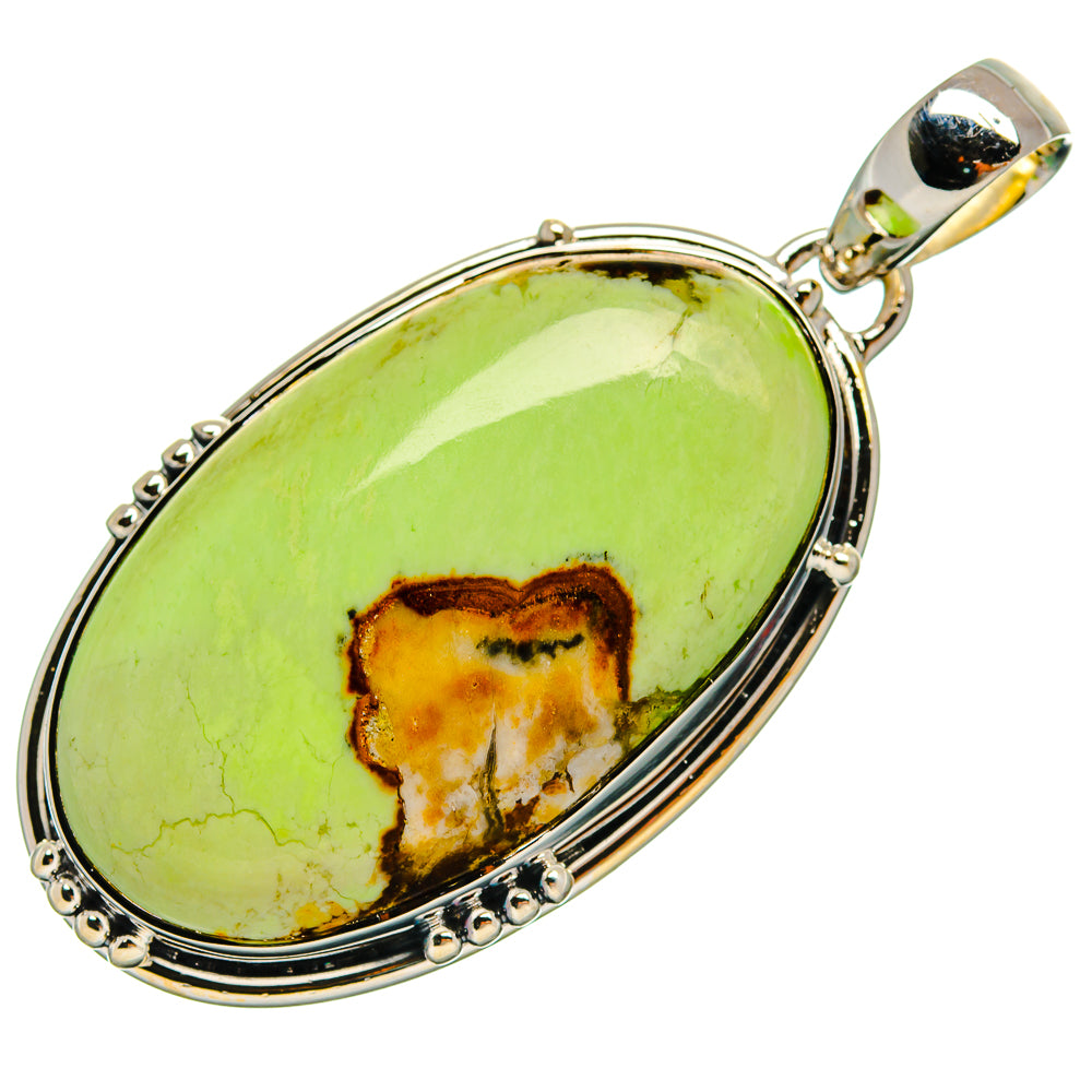 Lemon Chrysoprase Pendants handcrafted by Anasilvercos - PD25257 - Photo 2