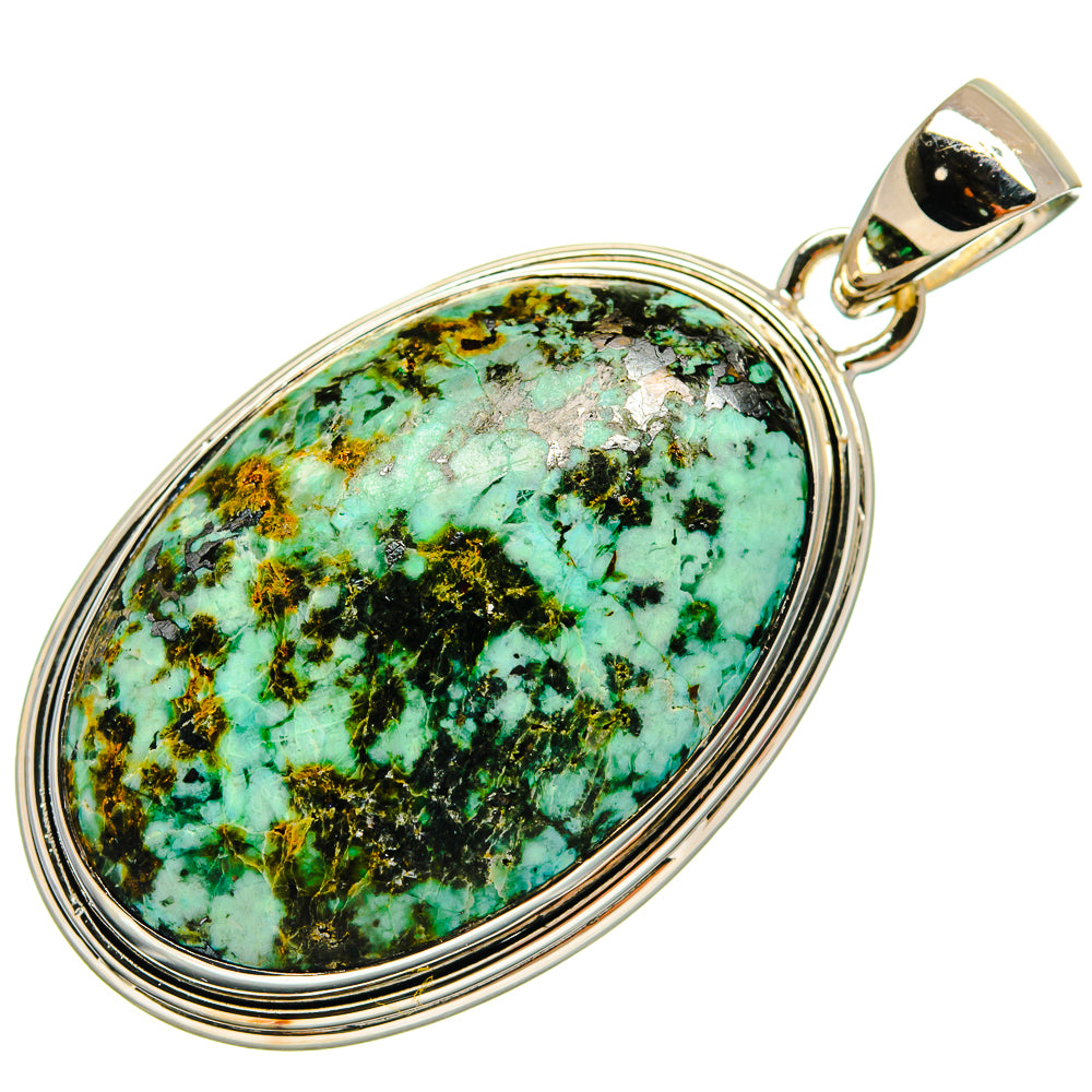 Tibetan Turquoise Pendants handcrafted by Anasilvercos - PD25262 - Photo 2