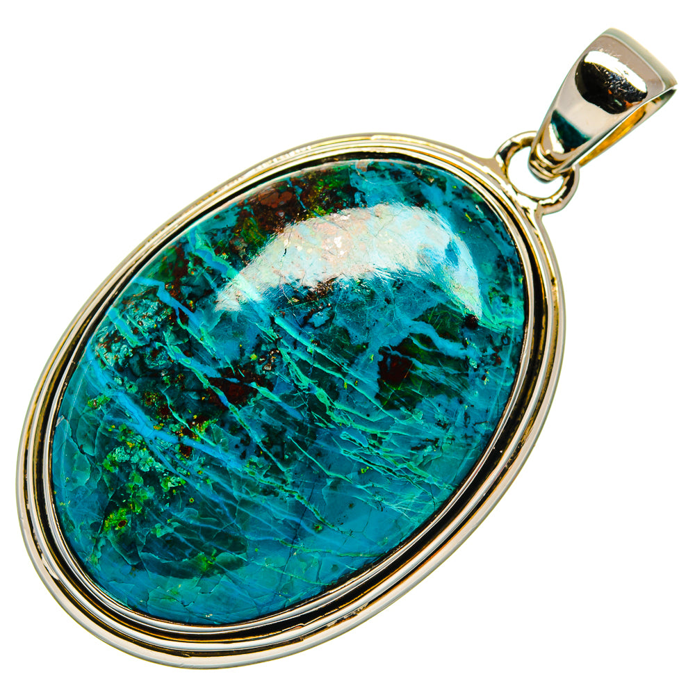 Chrysocolla Pendants handcrafted by Anasilvercos - PD25277 - Photo 2