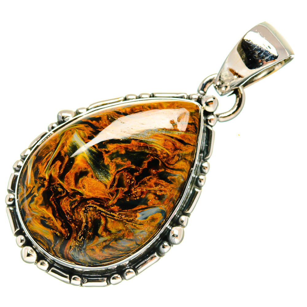 Golden Pietersite Pendants handcrafted by Anasilvercos - PD25295 - Photo 2