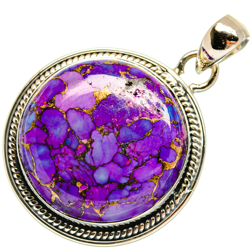 Purple Copper Composite Turquoise Pendants handcrafted by Anasilvercos - PD25302 - Photo 2