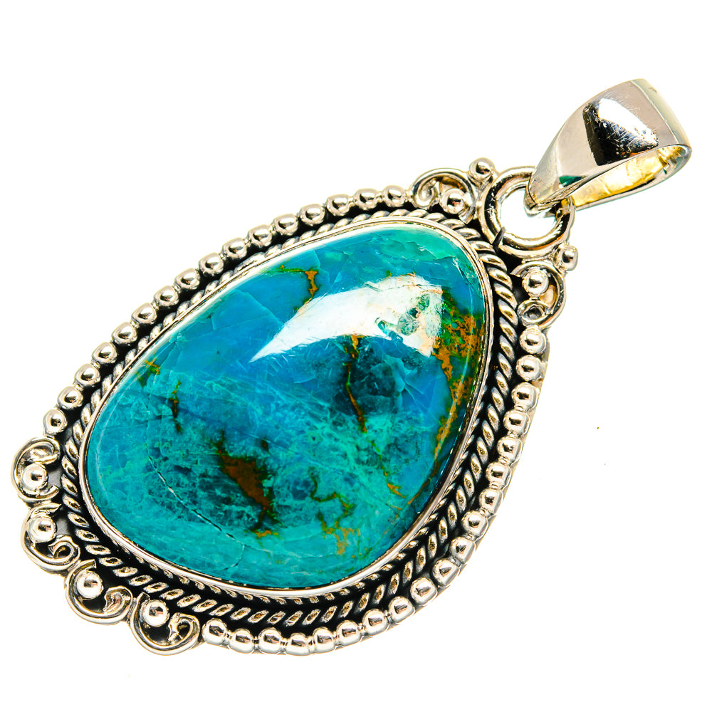 Chrysocolla Pendants handcrafted by Anasilvercos - PD25309 - Photo 2