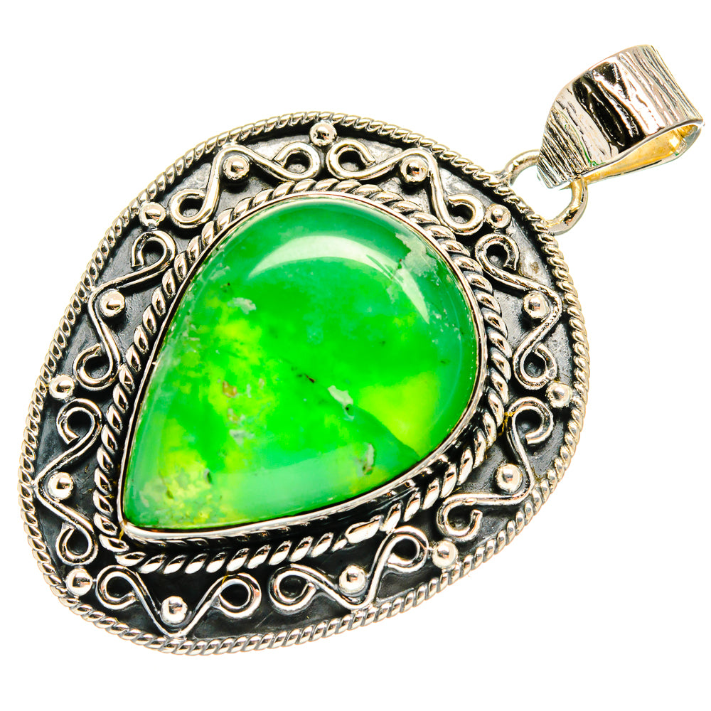 Chrysoprase Pendants handcrafted by Anasilvercos - PD25357 - Photo 2