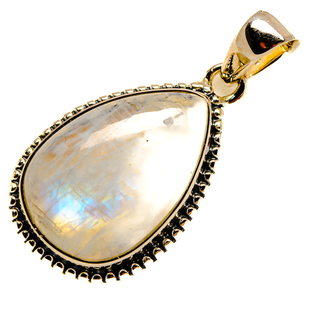 Rainbow Moonstone Pendants handcrafted by Anasilvercos - PD25389 - Photo 2