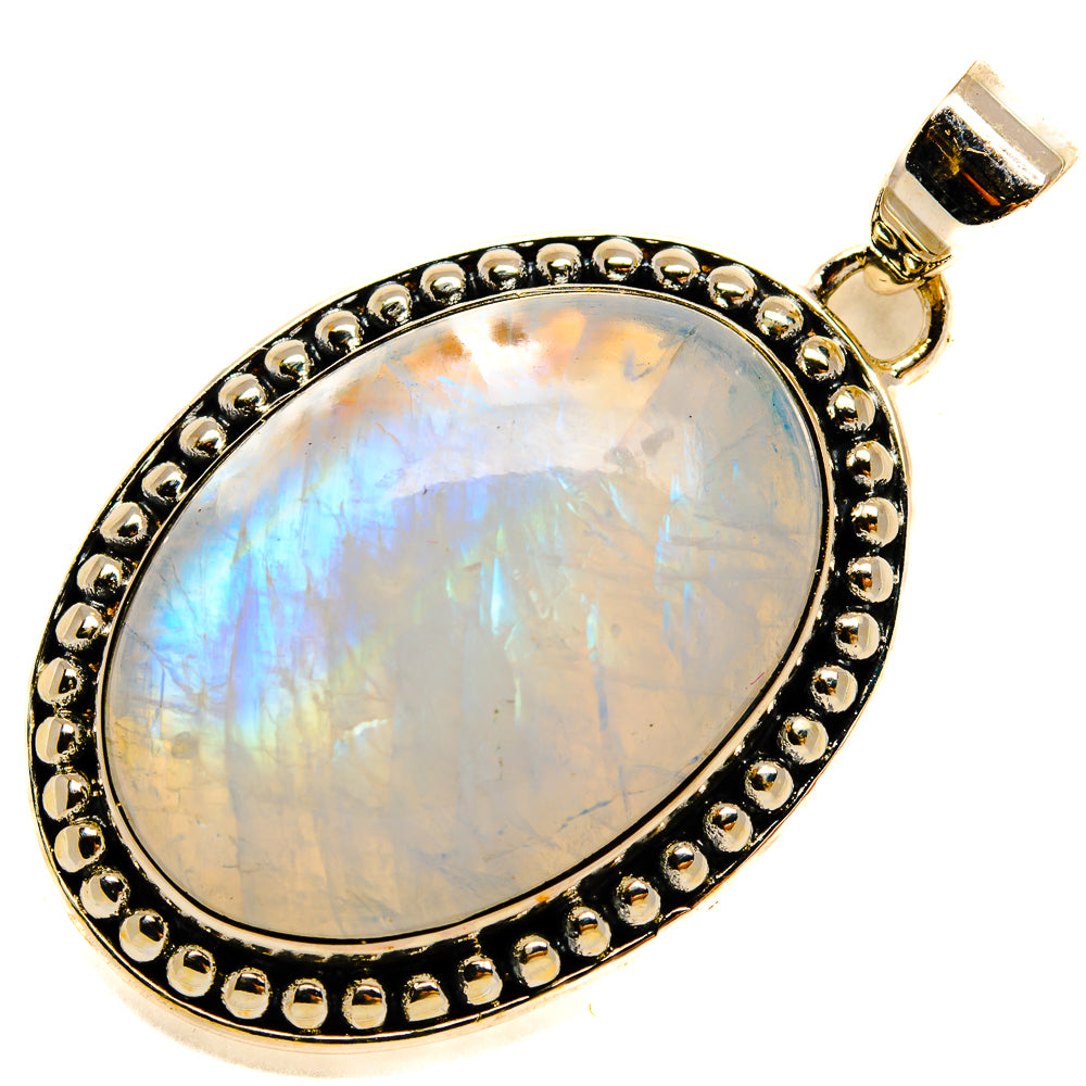 Rainbow Moonstone Pendants handcrafted by Anasilvercos - PD25392 - Photo 2