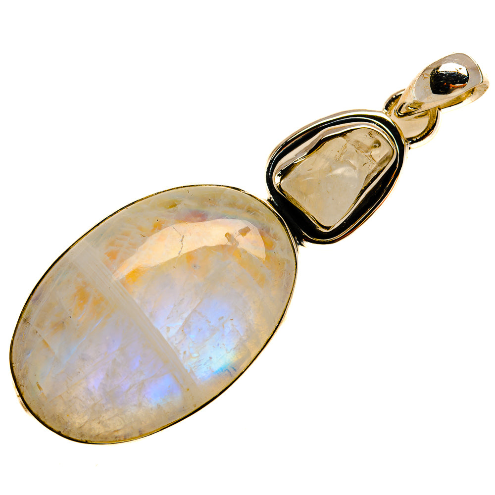 Rainbow Moonstone Pendants handcrafted by Anasilvercos - PD25393 - Photo 2
