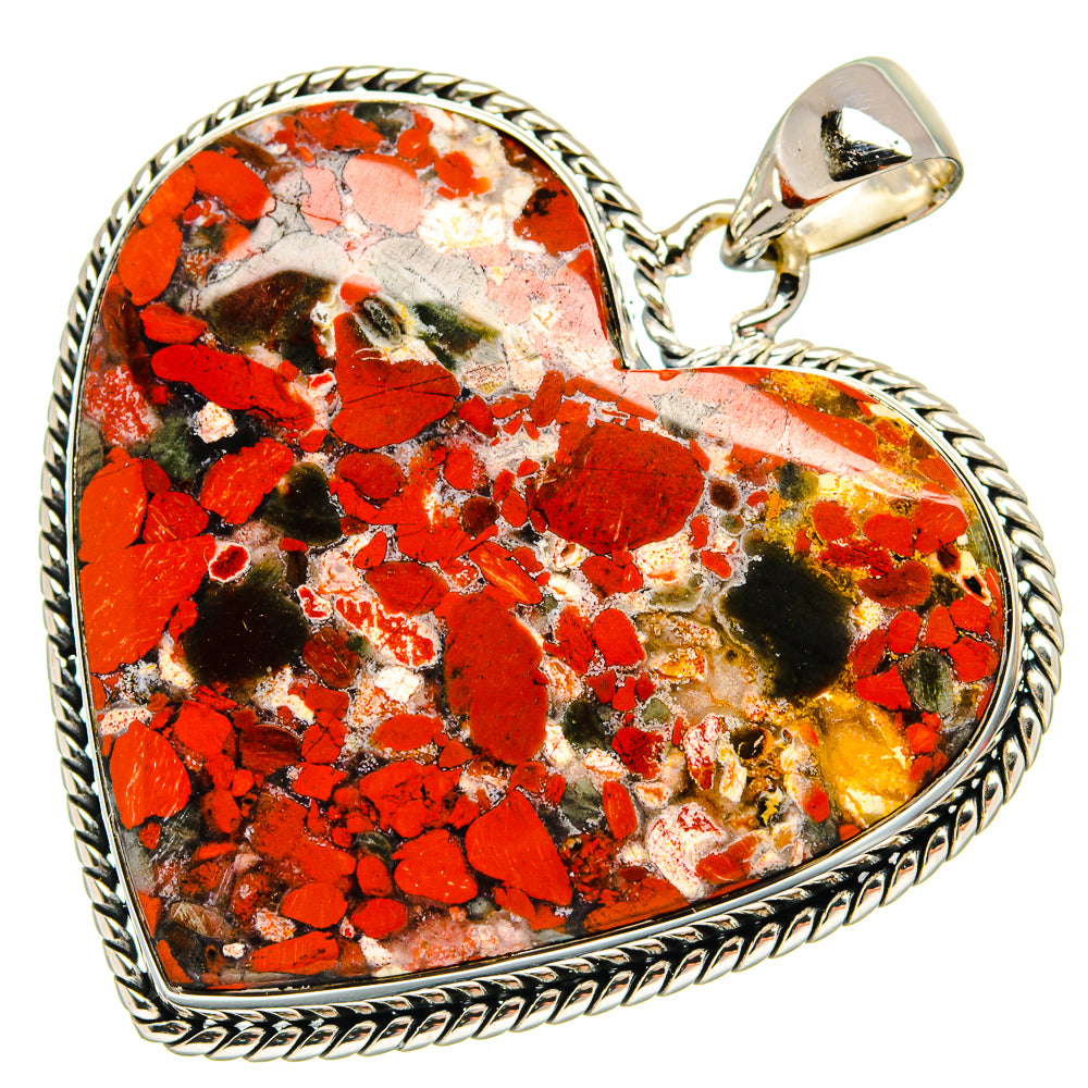 Brecciated Red Jasper Pendants handcrafted by Anasilvercos - PD25395 - Photo 2