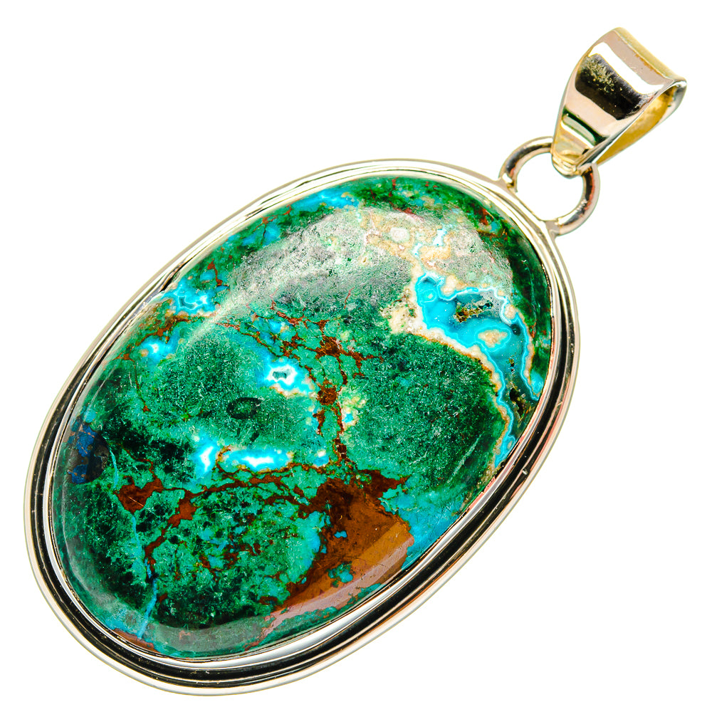 Chrysocolla Pendants handcrafted by Anasilvercos - PD25407 - Photo 2