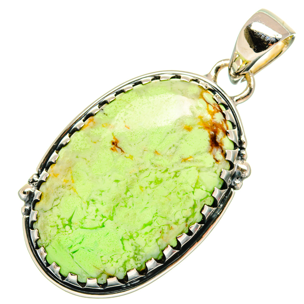 Lemon Chrysoprase Pendants handcrafted by Anasilvercos - PD25425 - Photo 2
