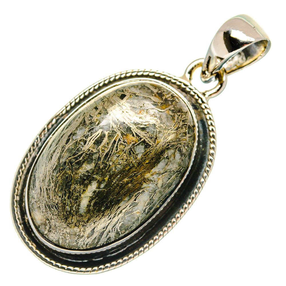 Pyrite Agate Pendants handcrafted by Anasilvercos - PD25429 - Photo 2
