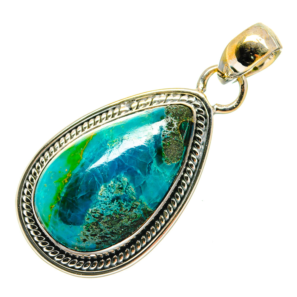 Chrysocolla Pendants handcrafted by Anasilvercos - PD25443 - Photo 2