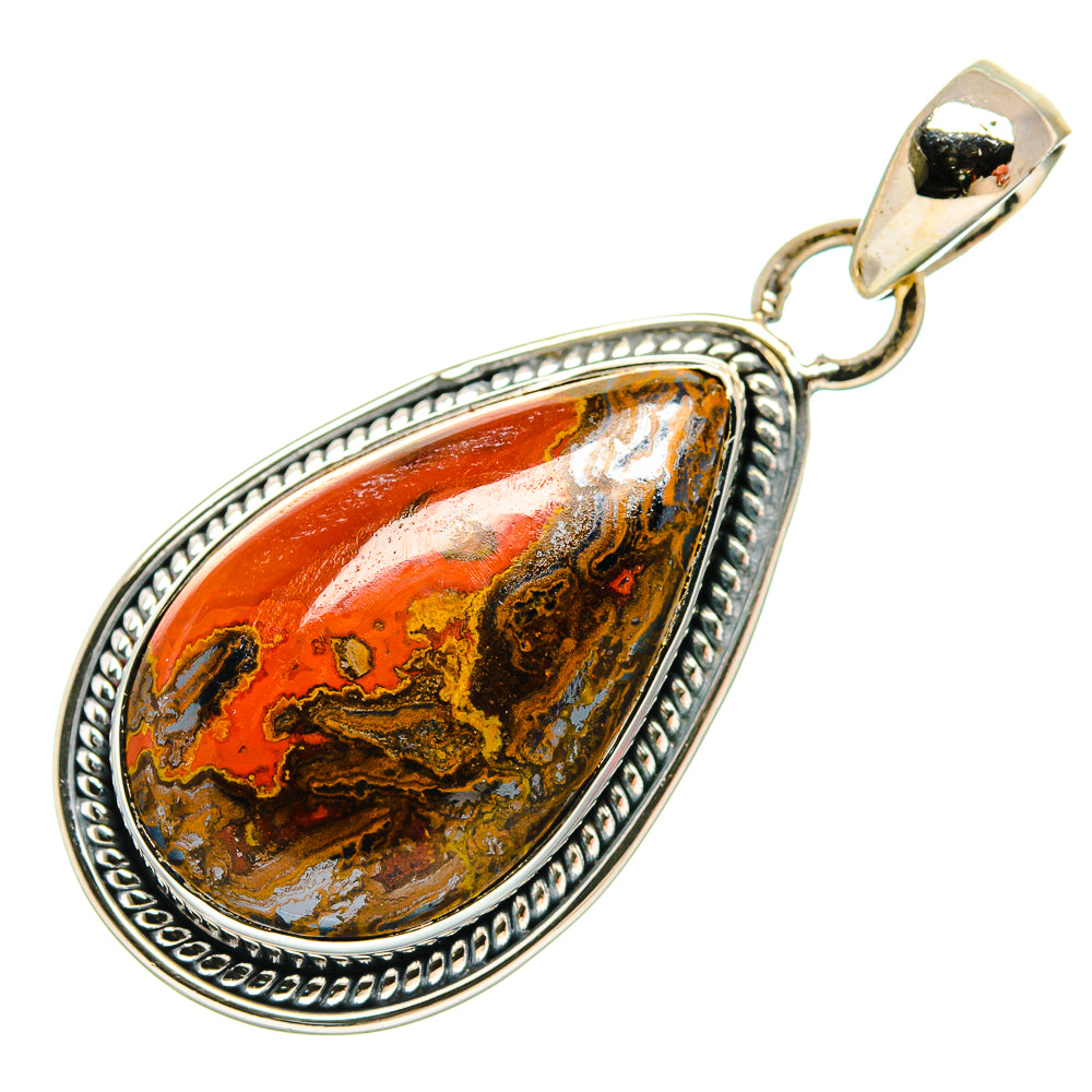 Moroccan Agate Pendants handcrafted by Anasilvercos - PD25467 - Photo 2