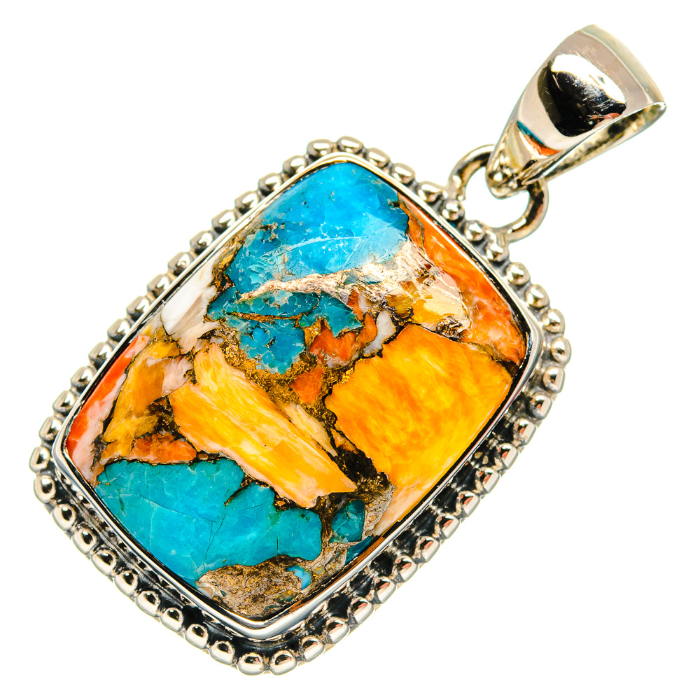 Spiny Oyster Turquoise Pendants handcrafted by Anasilvercos - PD25469 - Photo 2