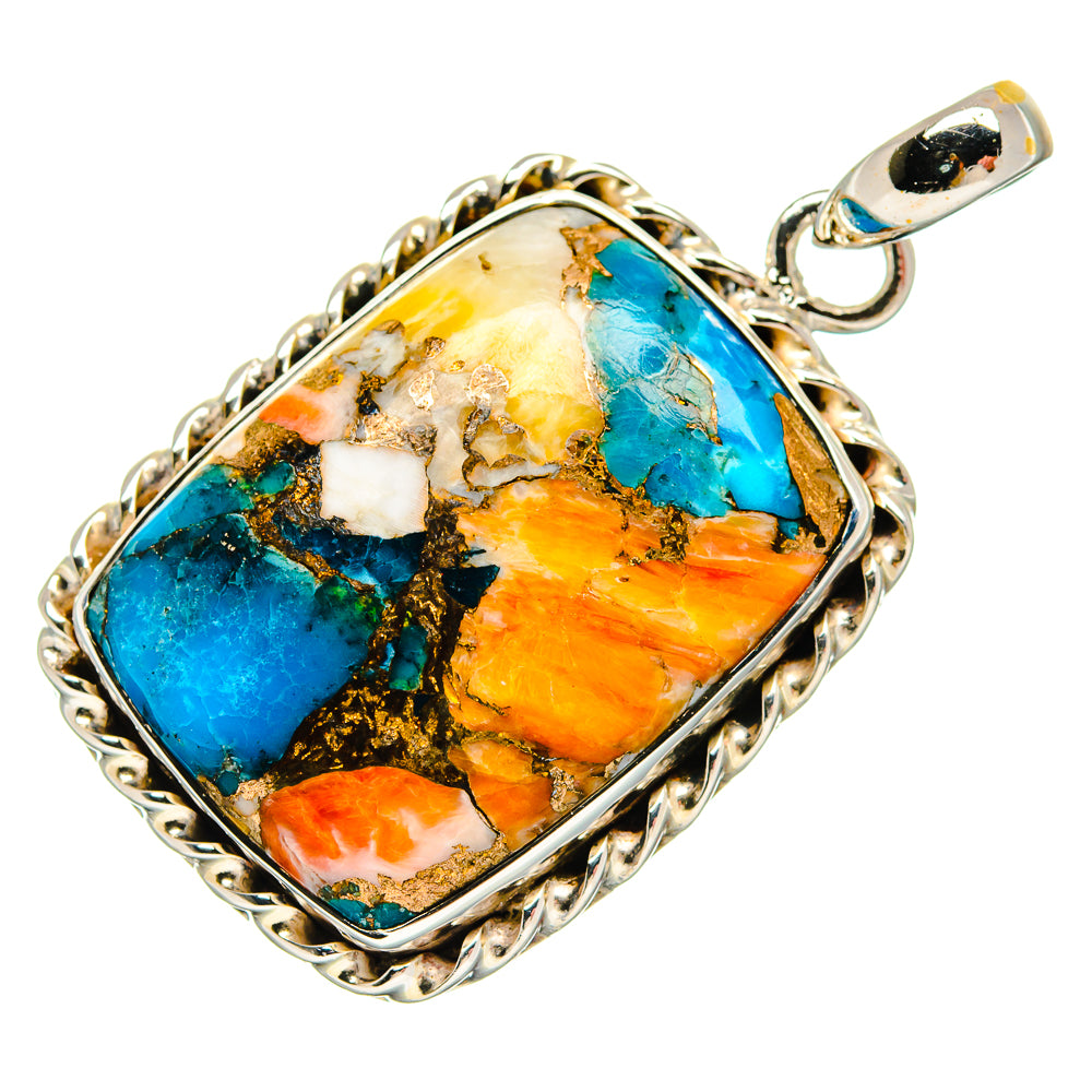 Spiny Oyster Turquoise Pendants handcrafted by Anasilvercos - PD25470 - Photo 2