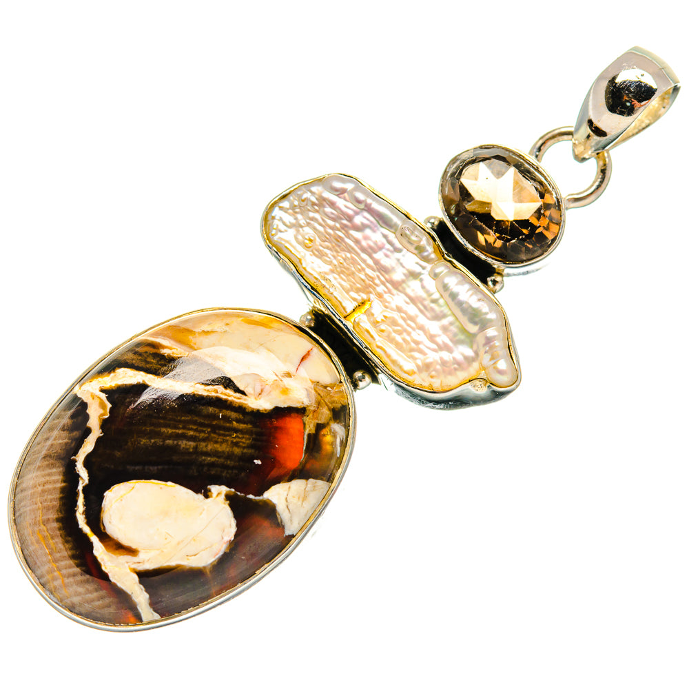 Peanut Wood Jasper Pendants handcrafted by Anasilvercos - PD25490 - Photo 2