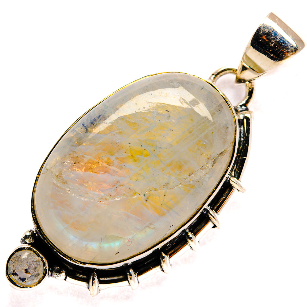 Rainbow Moonstone Pendants handcrafted by Anasilvercos - PD25531 - Photo 2