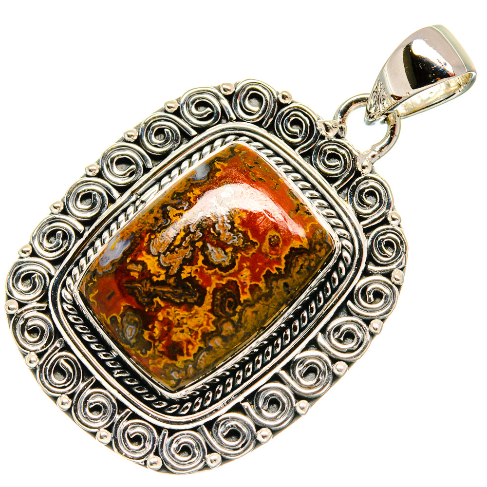 Moroccan Agate Pendants handcrafted by Anasilvercos - PD25554 - Photo 2