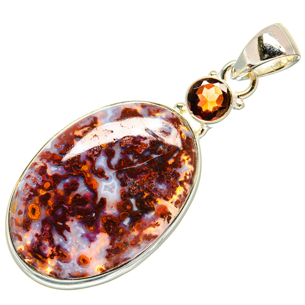Plume Agate Pendants handcrafted by Anasilvercos - PD25579 - Photo 2